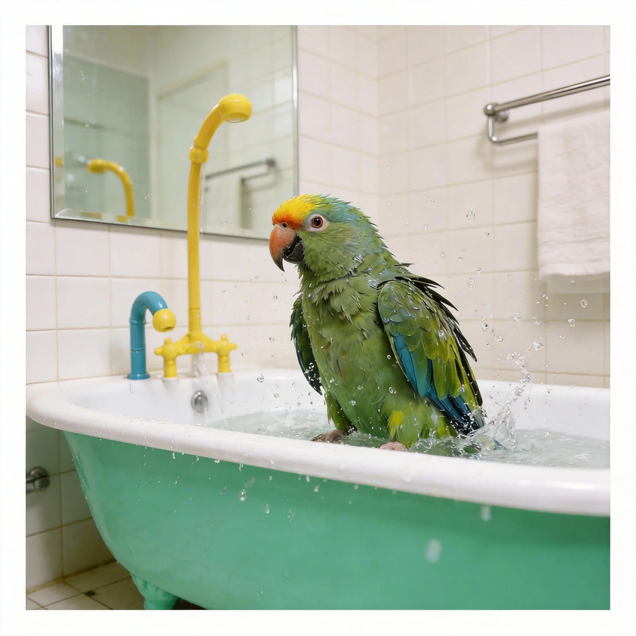 1/2PCS Automatic Parrot IntelligentBath Bird Shower Bathtub