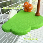 Tropical Bird Perch Platform Bell Ball Palm Tree Interactive Toy