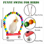 7pcs Pack Wood Parrot Toys Bird Toy Cage Bird Accessories