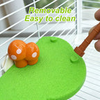 Tropical Bird Perch Platform Bell Ball Palm Tree Interactive Toy