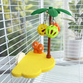 Tropical Bird Perch Platform Bell Ball Palm Tree Interactive Toy