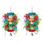 Bird Parrot Toys Colorful Paper Silk Hanging Cage Bird