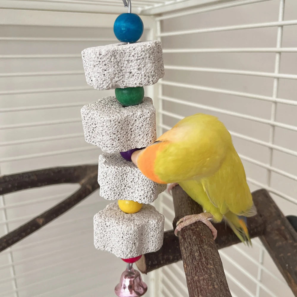 Parrot Chewing Toy, Bird Beak Grinding Stone with Random Color