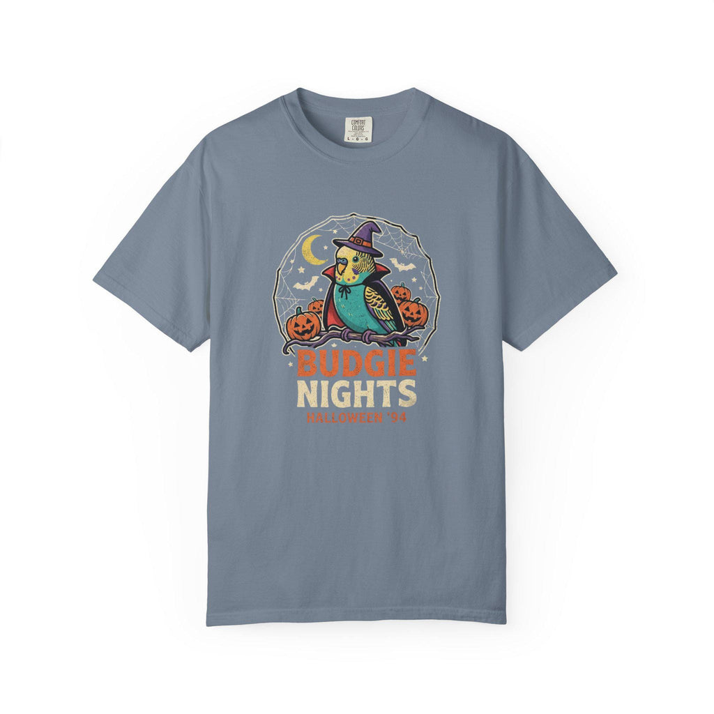 Budgie Halloween Shirt, Funny Parakeet Spooky Night Tee, Cute Budgerigar Witch Hat Costume, Bird Lover Gift, Autumn Spooky Season Apparel