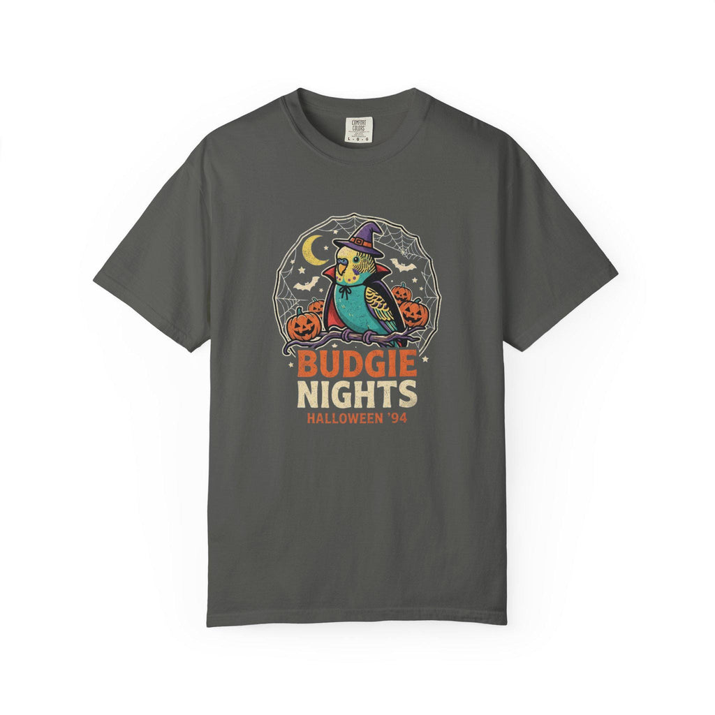 Budgie Halloween Shirt, Funny Parakeet Spooky Night Tee, Cute Budgerigar Witch Hat Costume, Bird Lover Gift, Autumn Spooky Season Apparel