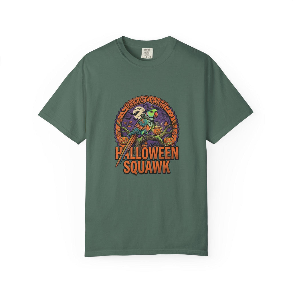Indian Ringneck Halloween T-Shirt, Cute Spooky Ringneck Parrot Gift, Witch Hat Bird Graphic, Funny Bird Mom Fall Tee, Parakeet Lover Shirt
