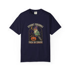 Green Cheeked Conure Halloween T-Shirt, Spooky Squawks Bird Lover Gift, Cute Witch Hat Parrot Costume, Funny Bird Mom Fall Graphic Tee