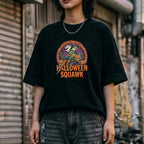 Indian Ringneck Halloween T-Shirt, Cute Spooky Ringneck Parrot Gift, Witch Hat Bird Graphic, Funny Bird Mom Fall Tee, Parakeet Lover Shirt