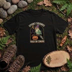 Green Cheeked Conure Halloween T-Shirt, Spooky Squawks Bird Lover Gift, Cute Witch Hat Parrot Costume, Funny Bird Mom Fall Graphic Tee
