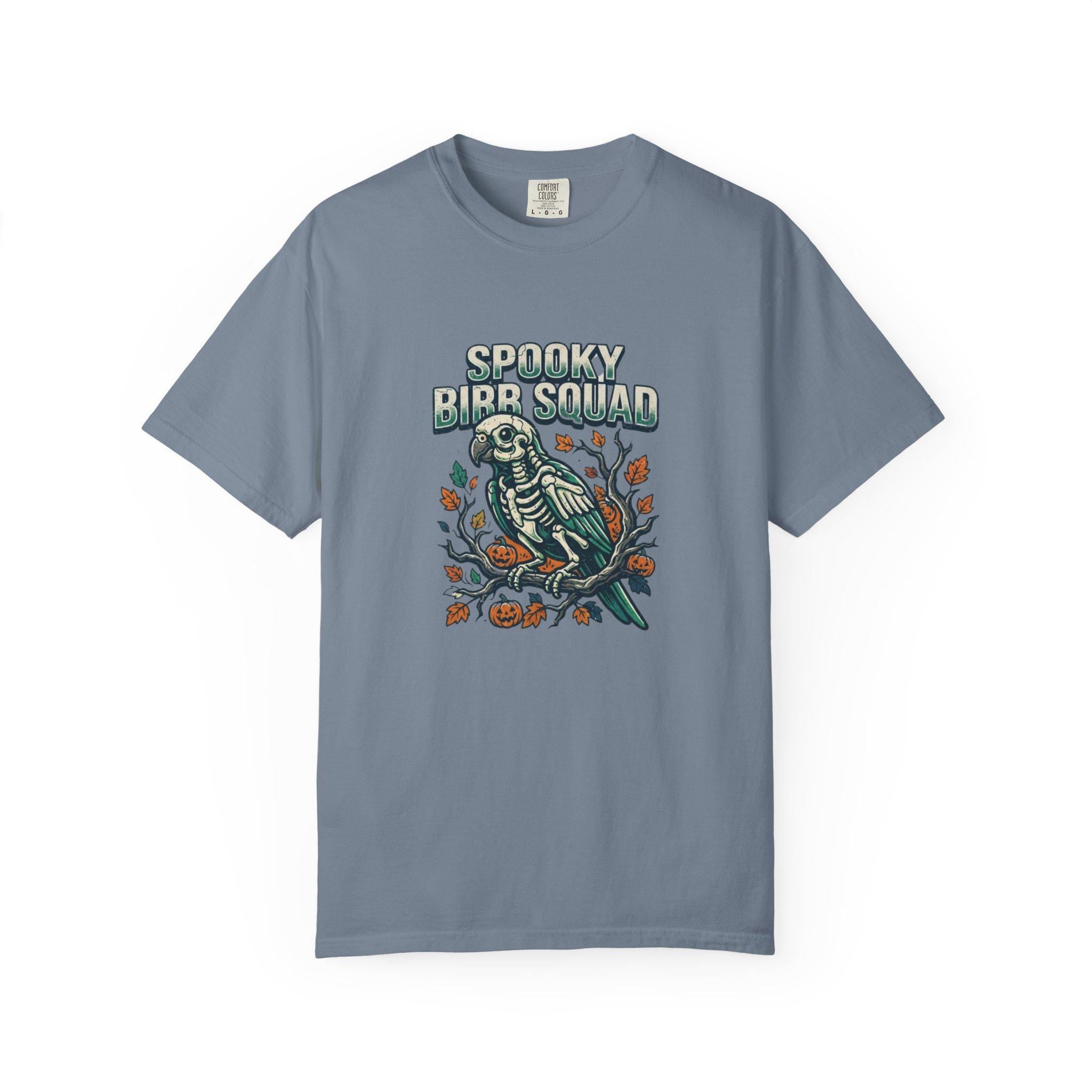 Spooky Bird Squad Shirt, Macaw Skeleton Halloween Tee, Funny Parrot Lover Gift, Gothic Bird Anatomy, Trick or Treat Apparel, Spooky Season