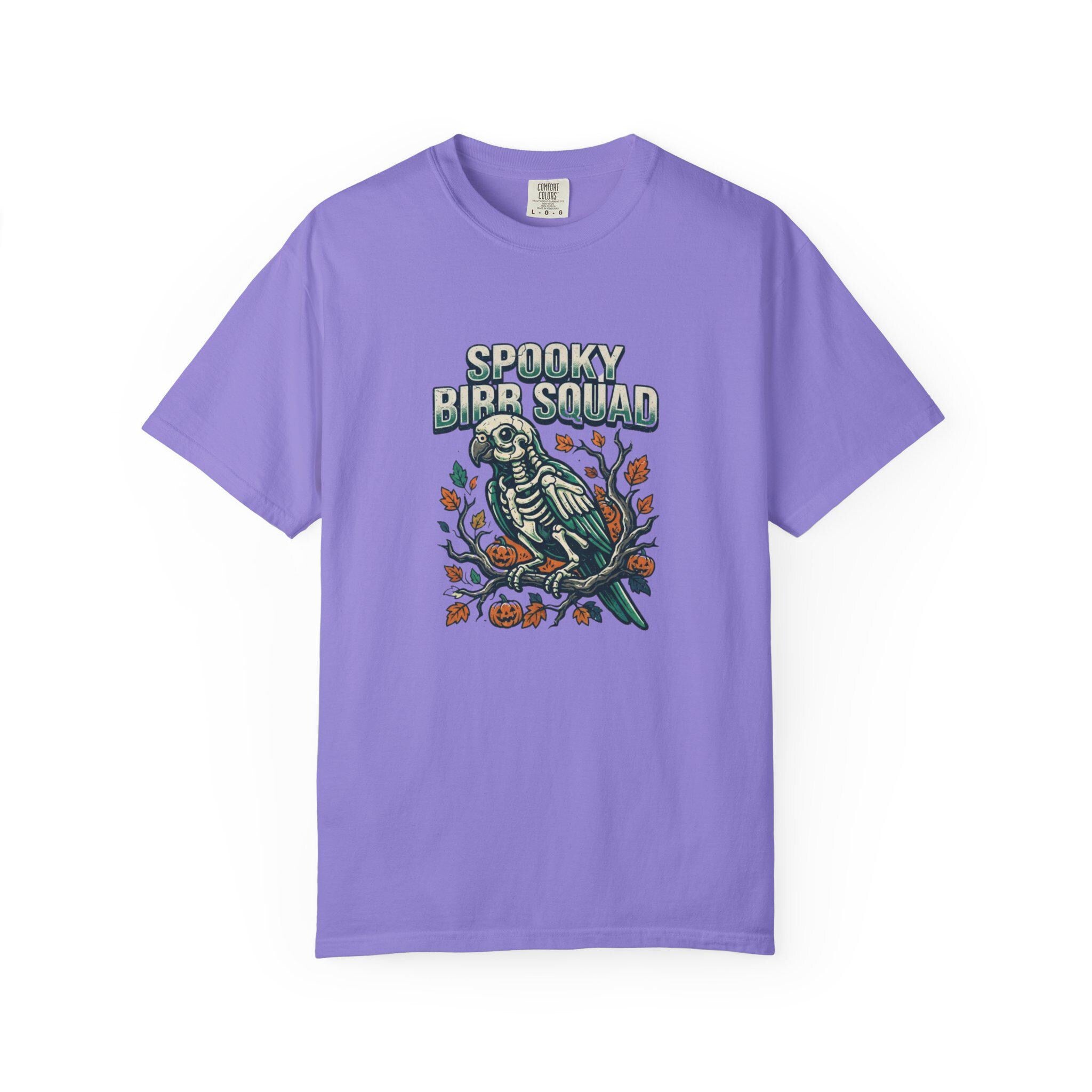 Spooky Bird Squad Shirt, Macaw Skeleton Halloween Tee, Funny Parrot Lover Gift, Gothic Bird Anatomy, Trick or Treat Apparel, Spooky Season