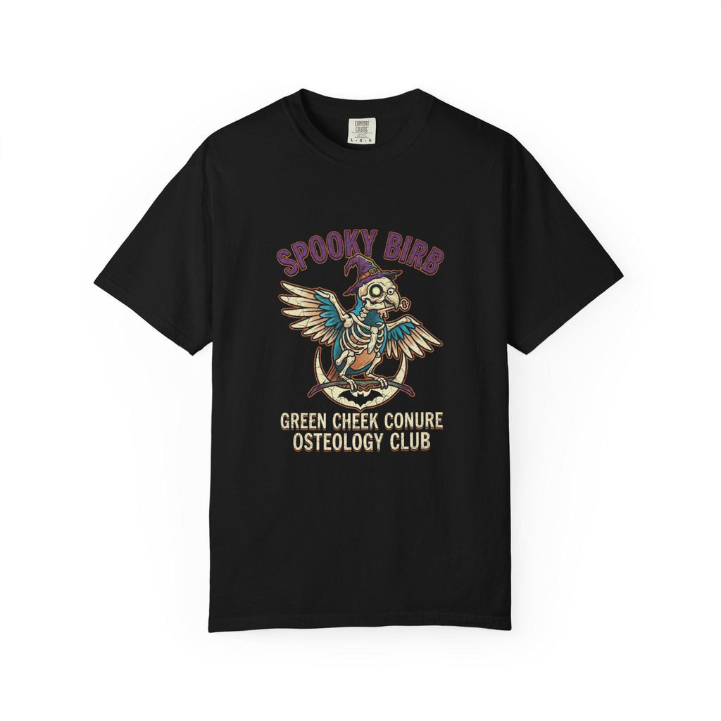 Green Cheek Conure Skeleton Shirt, Spooky Bird Anatomy Tee, Funny Parrot Lover Gift, Cute Conure Halloween Apparel, Bird Osteology Club Gift