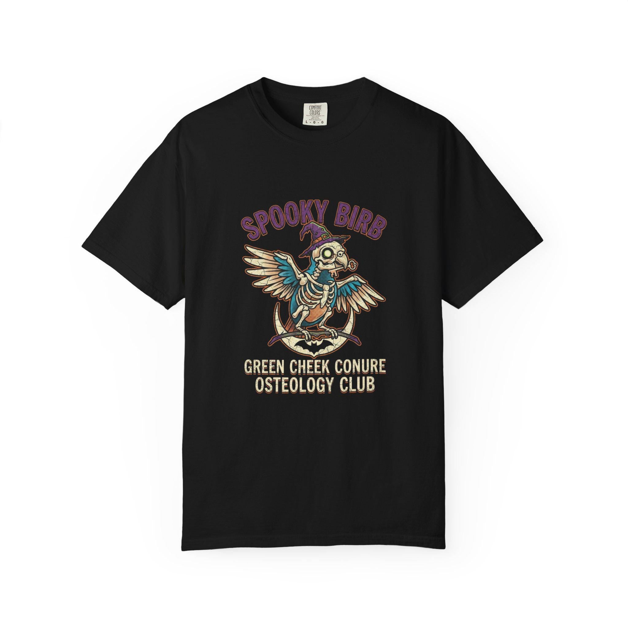 Green Cheek Conure Skeleton Shirt, Spooky Bird Anatomy Tee, Funny Parrot Lover Gift, Cute Conure Halloween Apparel, Bird Osteology Club Gift