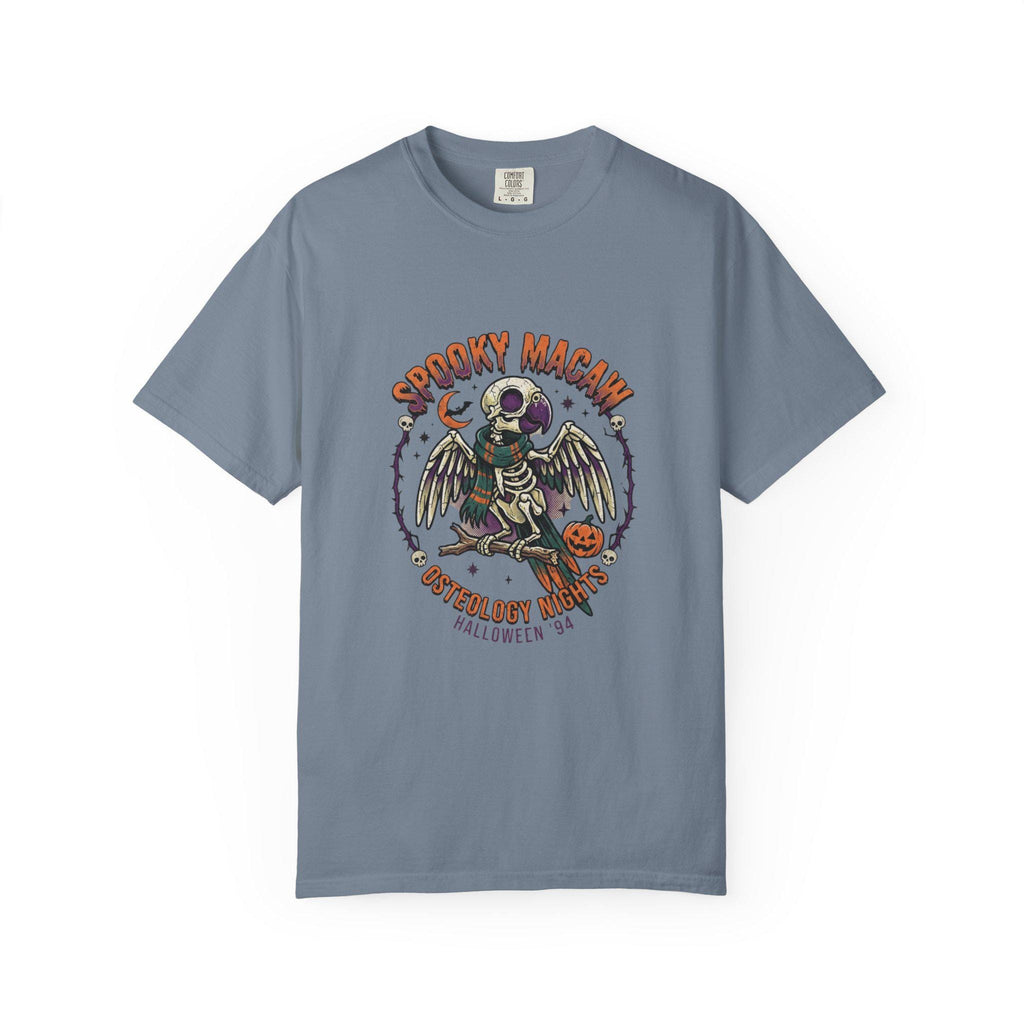 Spooky Macaw Shirt, Osteology Nights Halloween Tee, Funny Parrot Anatomy Gift, Macaw Lover Apparel, Bird Skeleton Graphic, Spooky Season Top
