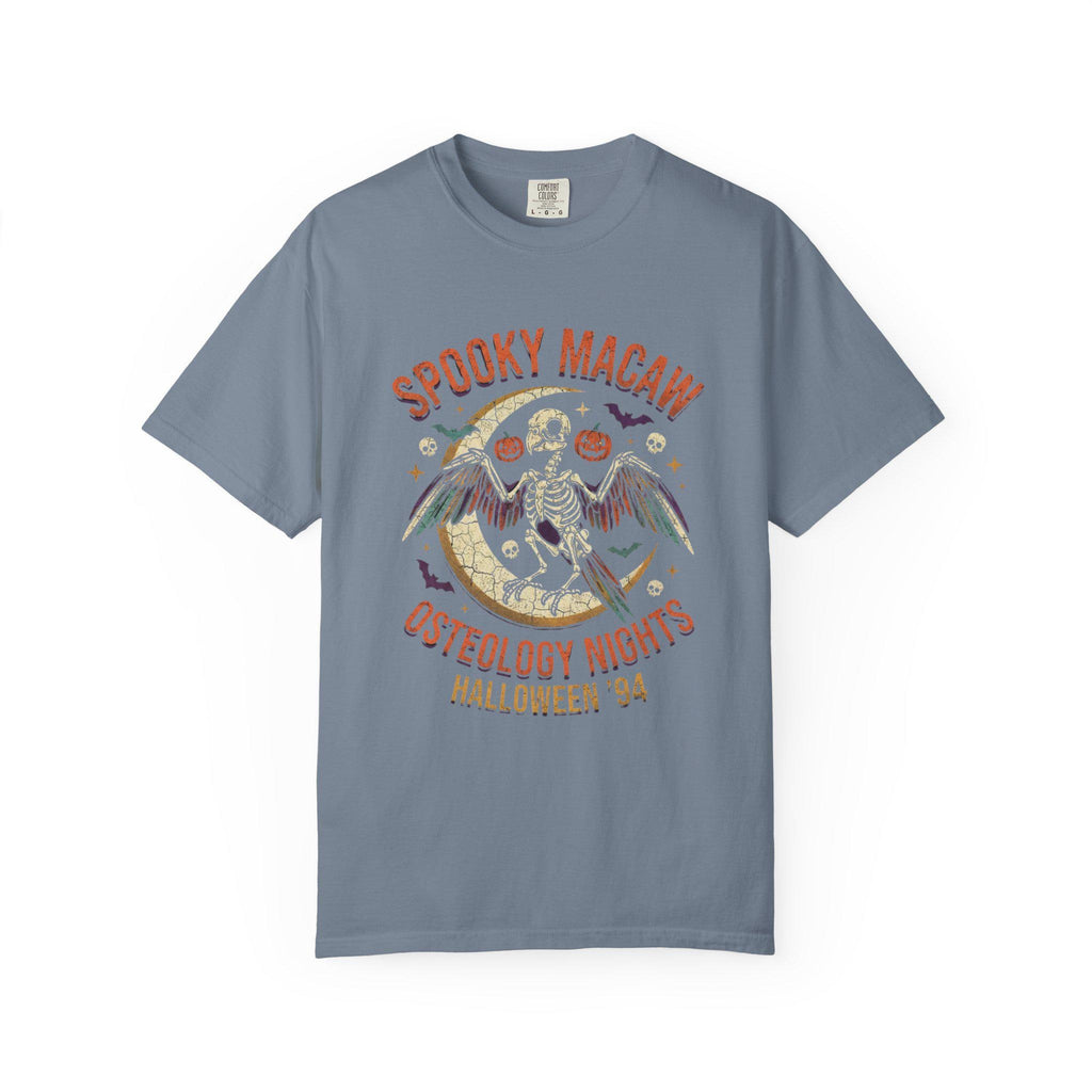 Spooky Macaw Halloween Shirt, Osteology Nights Parrot Tee, Funny Bird Skeleton Gift, Macaw Lover Apparel, Gothic Bird Graphic, Spooky Season