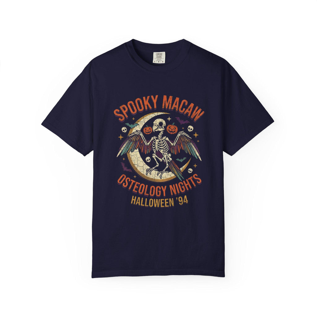 Spooky Macaw Halloween Shirt, Osteology Nights Parrot Tee, Funny Bird Skeleton Gift, Macaw Lover Apparel, Gothic Bird Graphic, Spooky Season