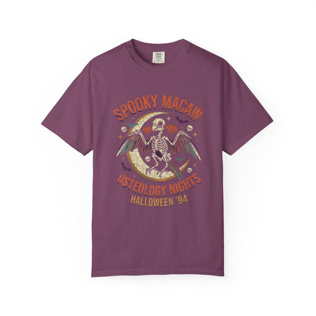Spooky Macaw Halloween Shirt, Osteology Nights Parrot Tee, Funny Bird Skeleton Gift, Macaw Lover Apparel, Gothic Bird Graphic, Spooky Season