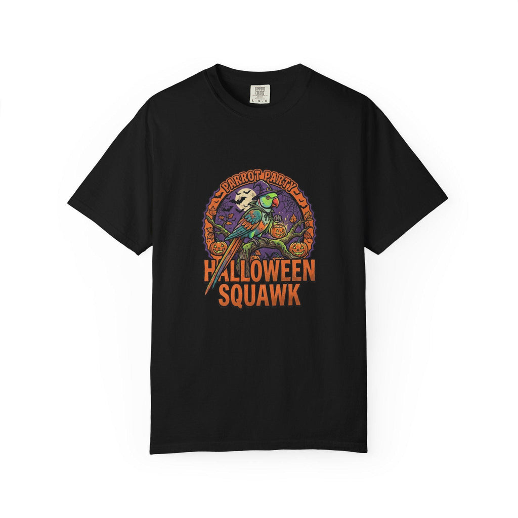 Indian Ringneck Halloween T-Shirt, Cute Spooky Ringneck Parrot Gift, Witch Hat Bird Graphic, Funny Bird Mom Fall Tee, Parakeet Lover Shirt