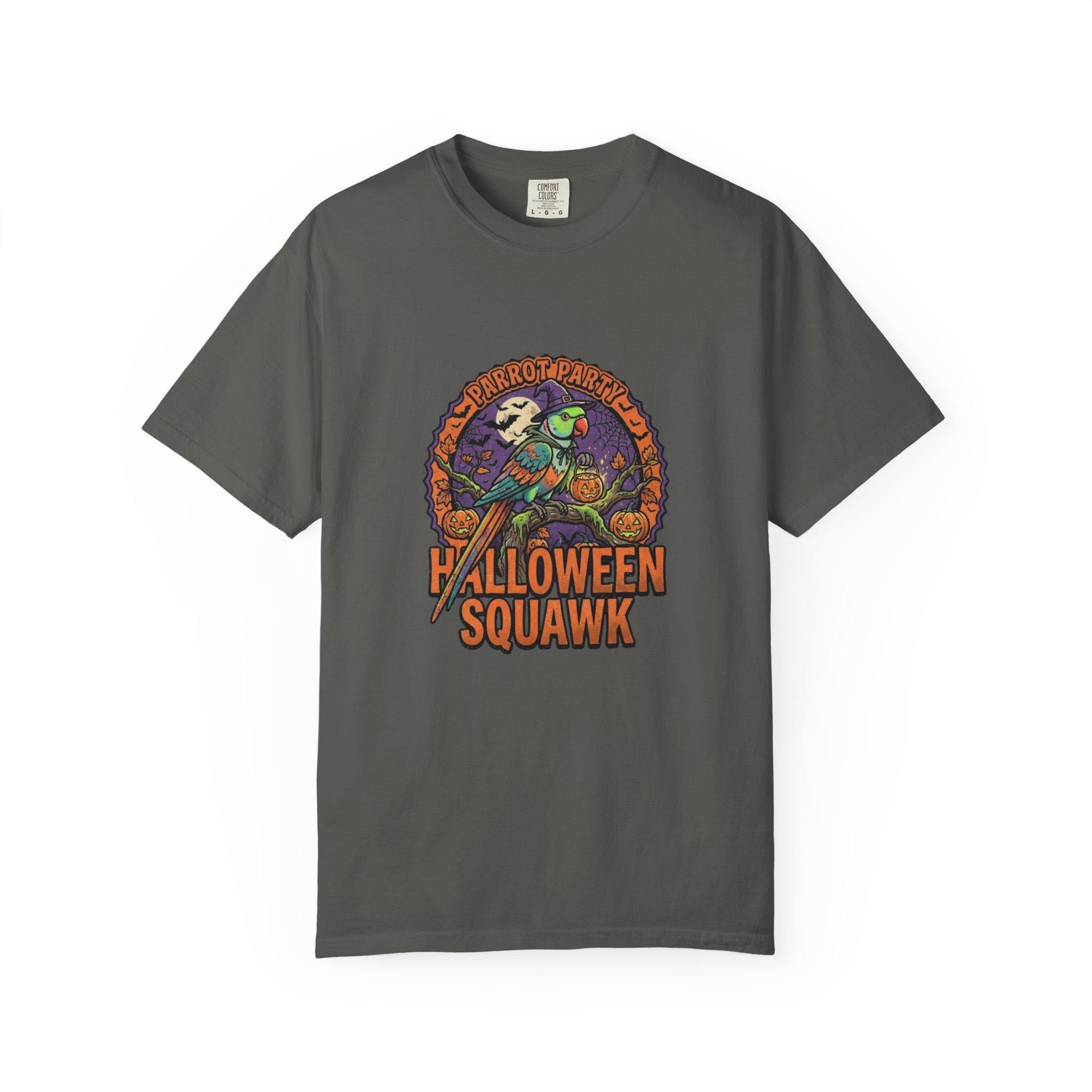 Indian Ringneck Halloween T-Shirt, Cute Spooky Ringneck Parrot Gift, Witch Hat Bird Graphic, Funny Bird Mom Fall Tee, Parakeet Lover Shirt