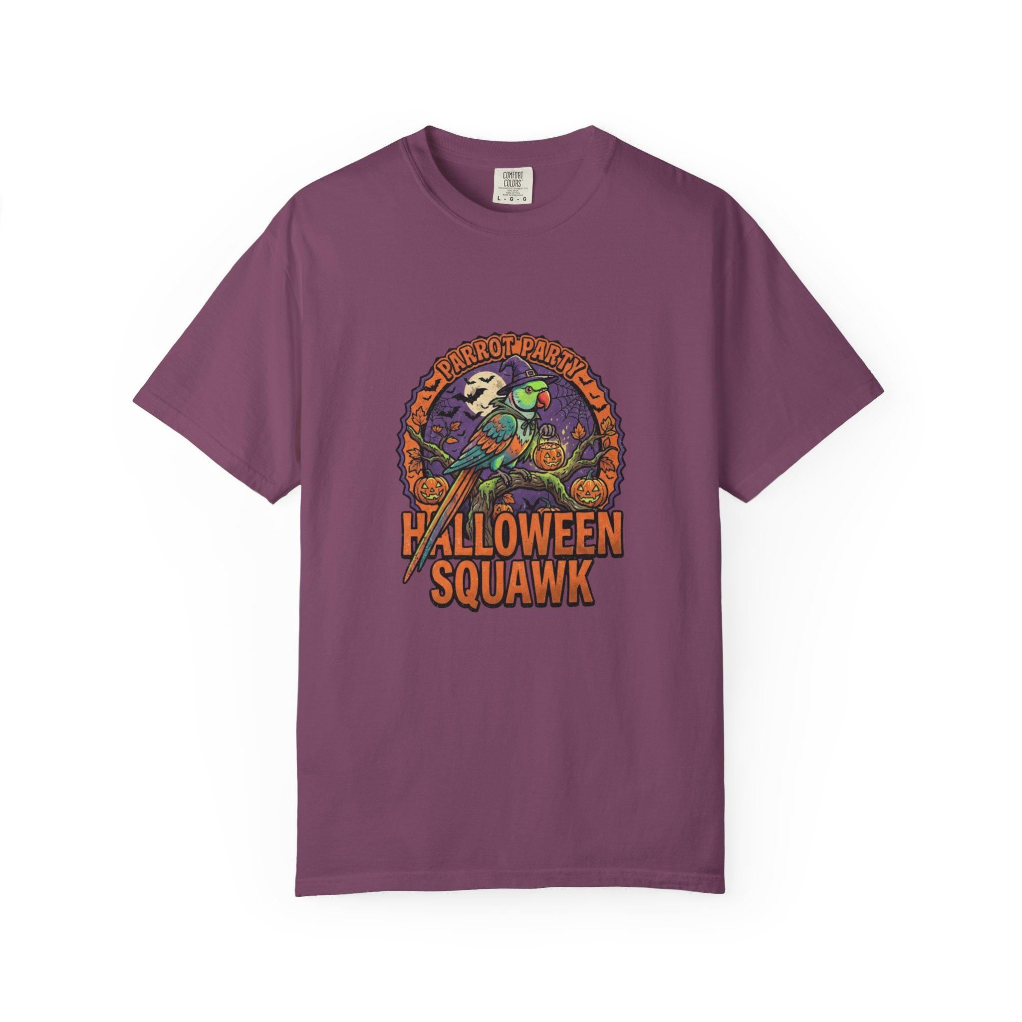 Indian Ringneck Halloween T-Shirt, Cute Spooky Ringneck Parrot Gift, Witch Hat Bird Graphic, Funny Bird Mom Fall Tee, Parakeet Lover Shirt