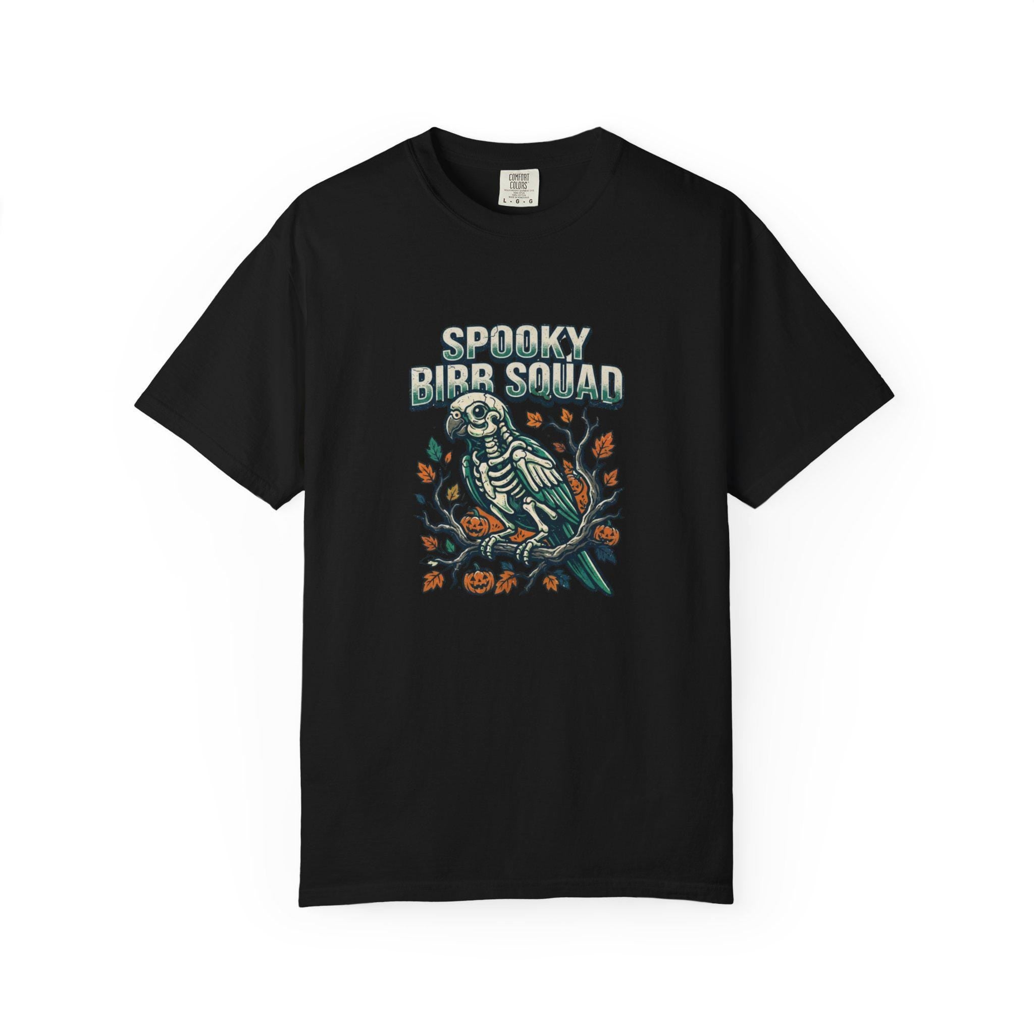 Spooky Bird Squad Shirt, Macaw Skeleton Halloween Tee, Funny Parrot Lover Gift, Gothic Bird Anatomy, Trick or Treat Apparel, Spooky Season