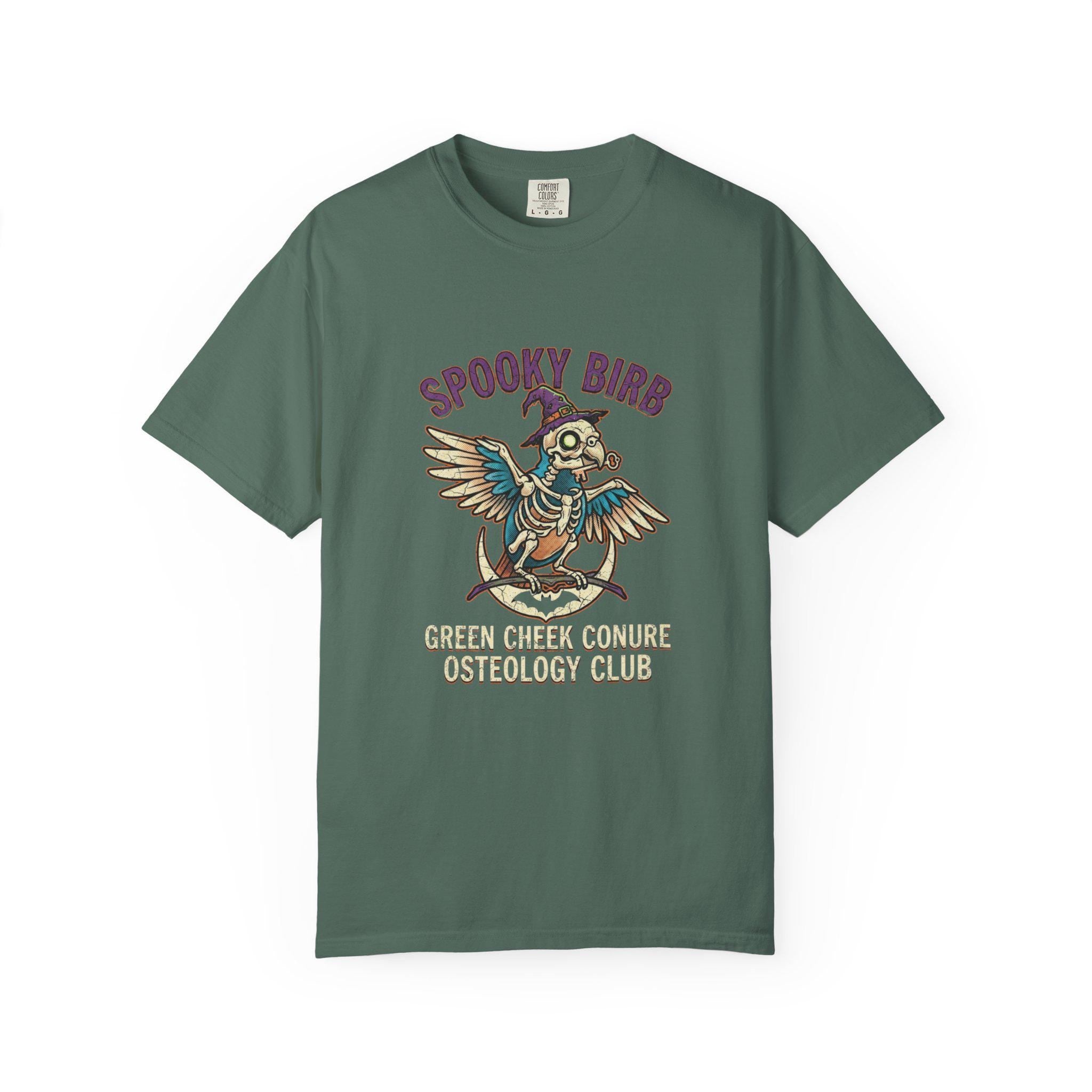 Green Cheek Conure Skeleton Shirt, Spooky Bird Anatomy Tee, Funny Parrot Lover Gift, Cute Conure Halloween Apparel, Bird Osteology Club Gift