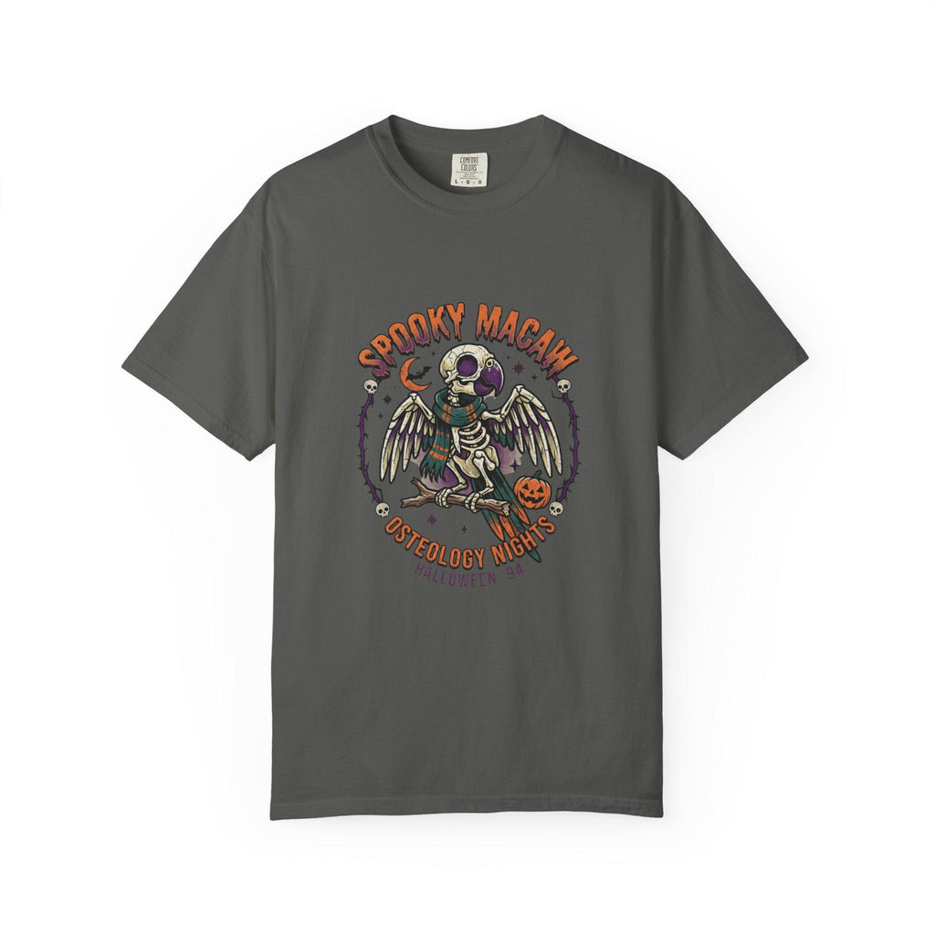 Spooky Macaw Shirt, Osteology Nights Halloween Tee, Funny Parrot Anatomy Gift, Macaw Lover Apparel, Bird Skeleton Graphic, Spooky Season Top