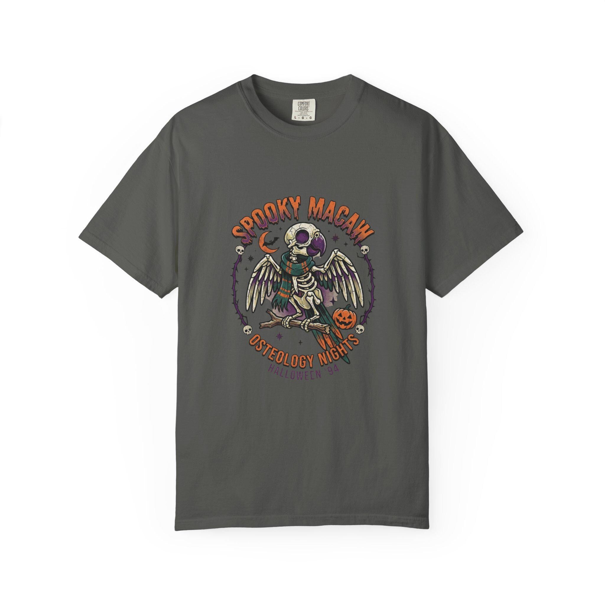 Spooky Macaw Shirt, Osteology Nights Halloween Tee, Funny Parrot Anatomy Gift, Macaw Lover Apparel, Bird Skeleton Graphic, Spooky Season Top