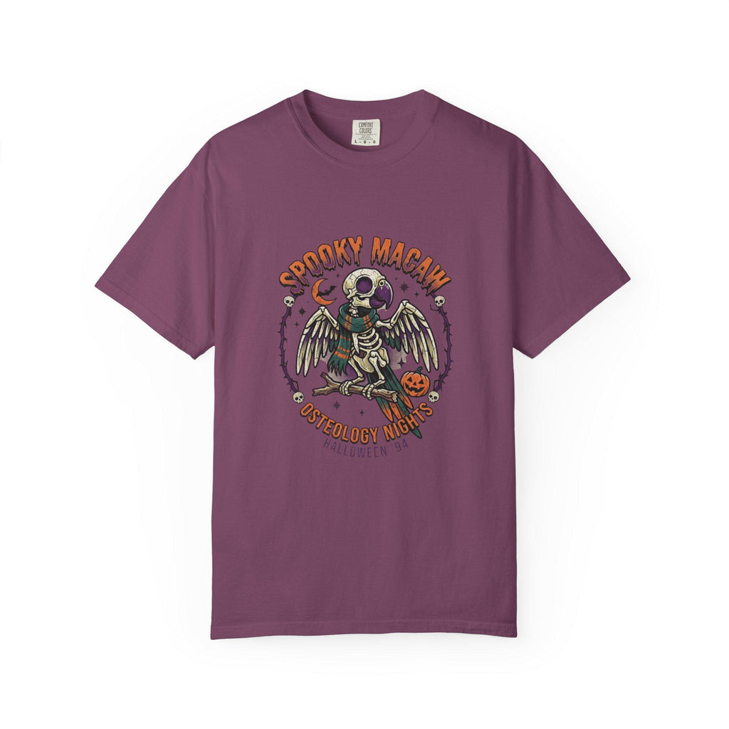 Spooky Macaw Shirt, Osteology Nights Halloween Tee, Funny Parrot Anatomy Gift, Macaw Lover Apparel, Bird Skeleton Graphic, Spooky Season Top