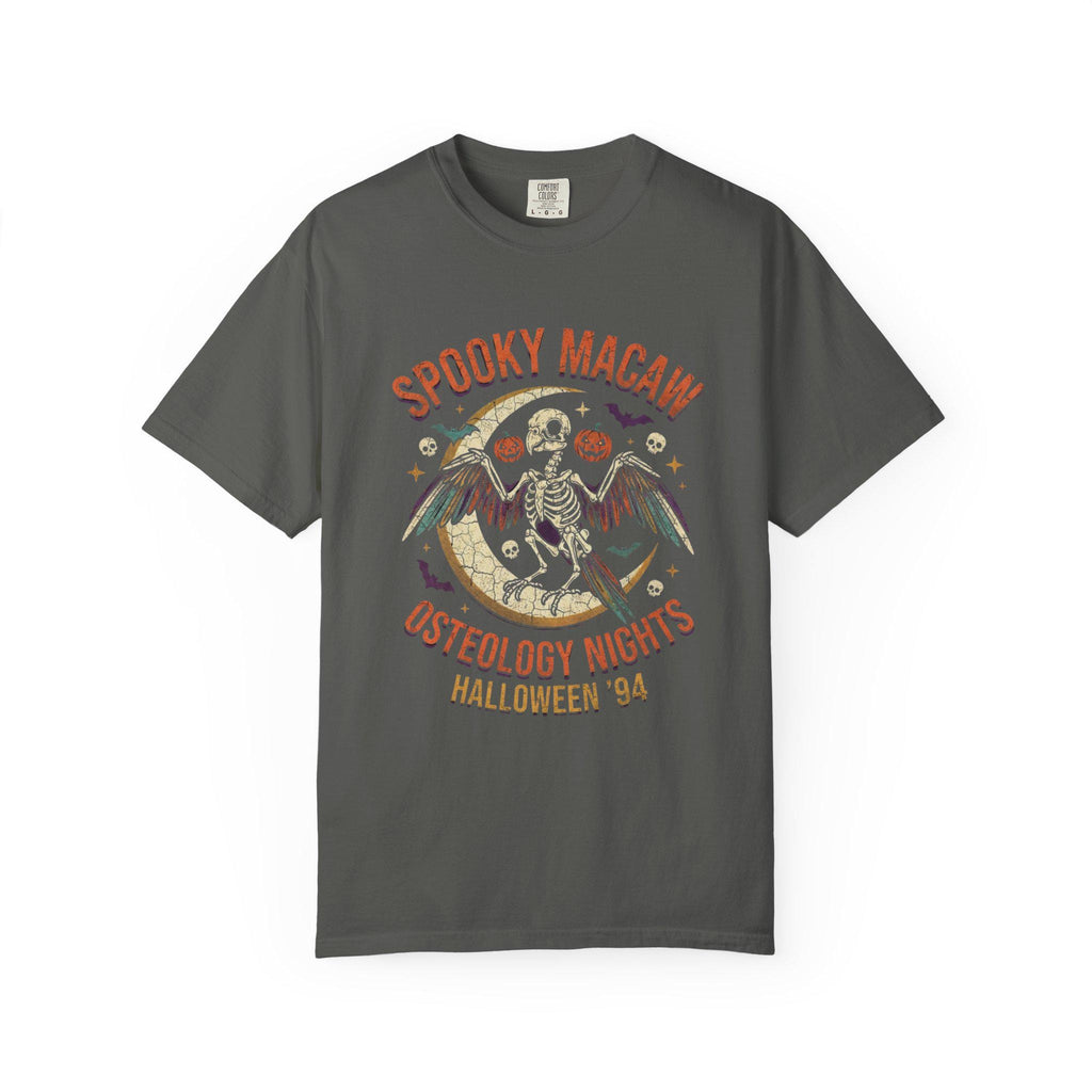 Spooky Macaw Halloween Shirt, Osteology Nights Parrot Tee, Funny Bird Skeleton Gift, Macaw Lover Apparel, Gothic Bird Graphic, Spooky Season